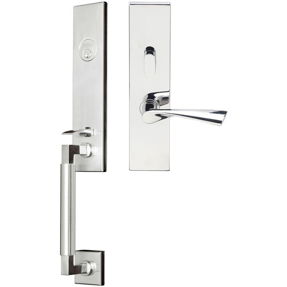 INOX - NY Handleset MT Mortise Breeze Entry 2-3/4''  32 LHR - Polished Stainless Steel