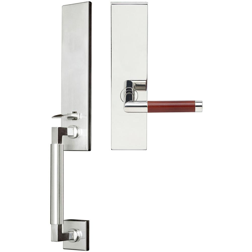 INOX - NY Handleset MT Mortise Cabernet Full Dummy 32 LH - Polished Stainless Steel