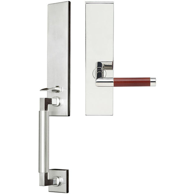 INOX - NY Handleset MT Mortise Cabernet Full Dummy 32 RH - Polished Stainless Steel