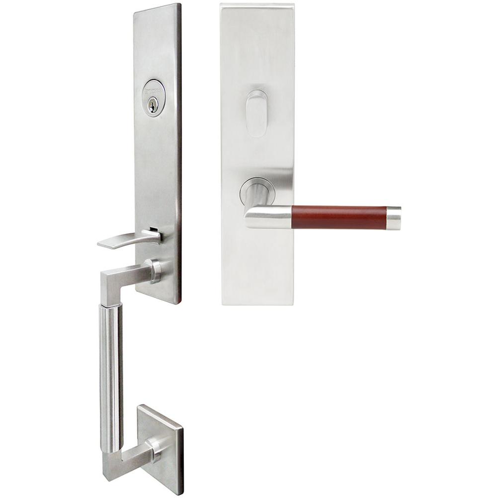INOX - NY Handleset MT Mortise Cabernet Entry 2-3/4''  32D RHR - Satin Stainless Steel