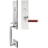 INOX - NY Handleset MT Mortise Cabernet Entry 2-1/2''  32D LHR - Satin Stainless Steel