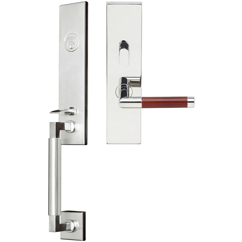 INOX - NY Handleset MT Mortise Cabernet Entry 2-1/2''  32 RHR - Polished Stainless Steel