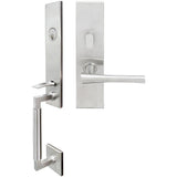 INOX - NY Handleset MT Mortise Champagne Entry 2-3/4''  32D LH - Satin Stainless Steel