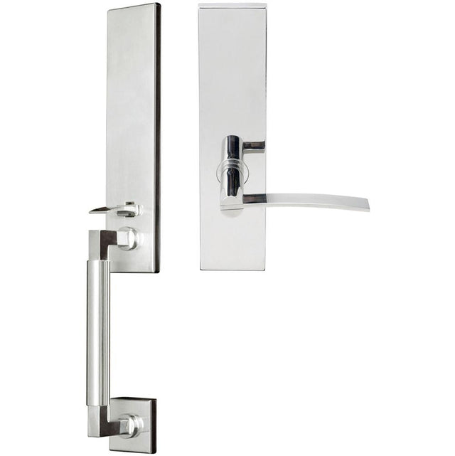 INOX - NY Handleset MT Mortise Horizon Full Dummy 32 RH - Polished Stainless Steel
