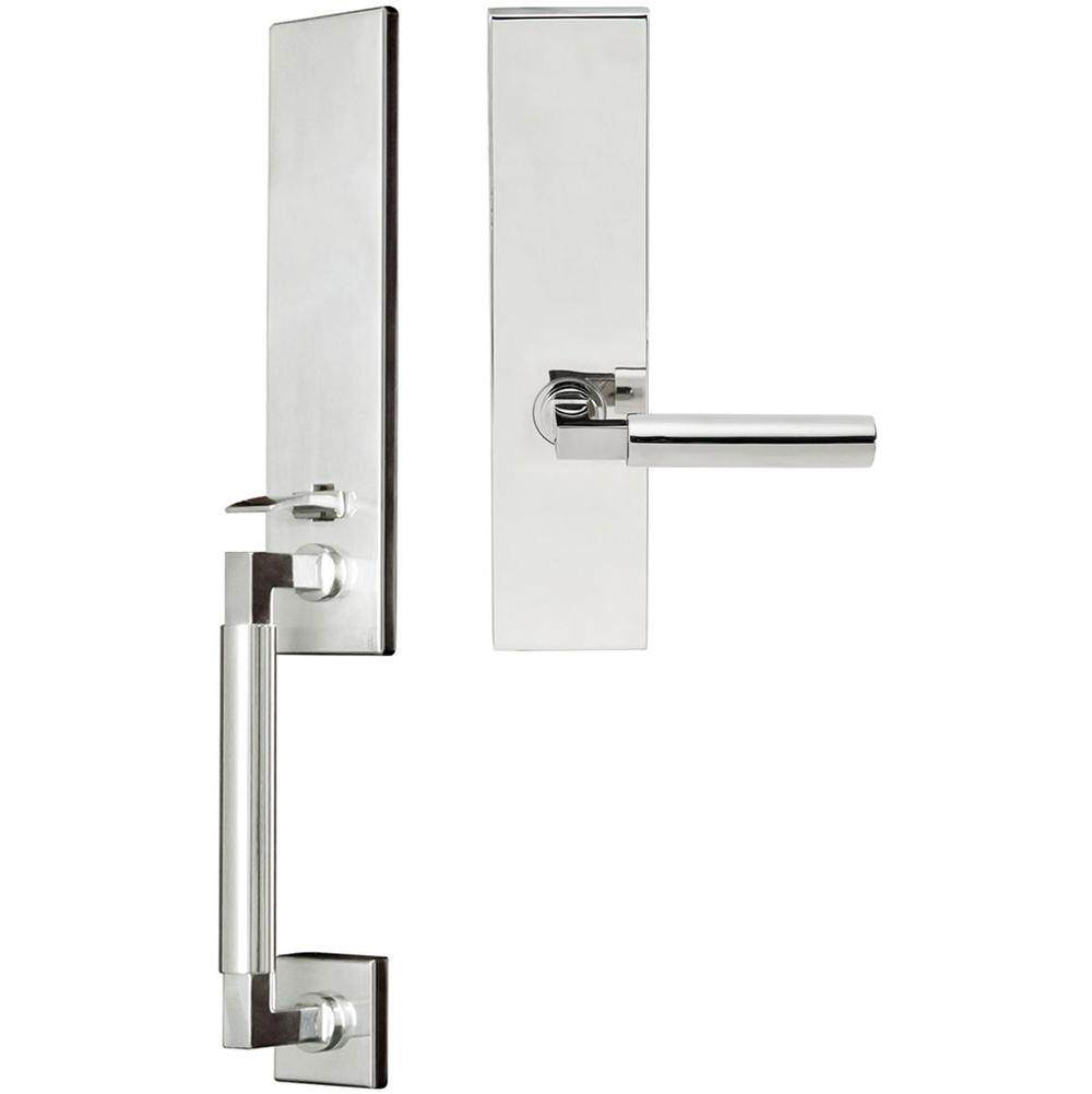 INOX - NY Handleset MT Mortise Aurora Full Dummy 32 LH - Polished Stainless Steel