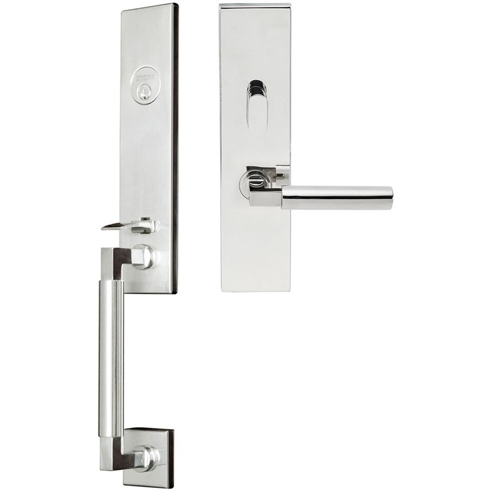 INOX - NY Handleset MT Mortise Aurora Entry 2-3/4''  32 LHR - Polished Stainless Steel