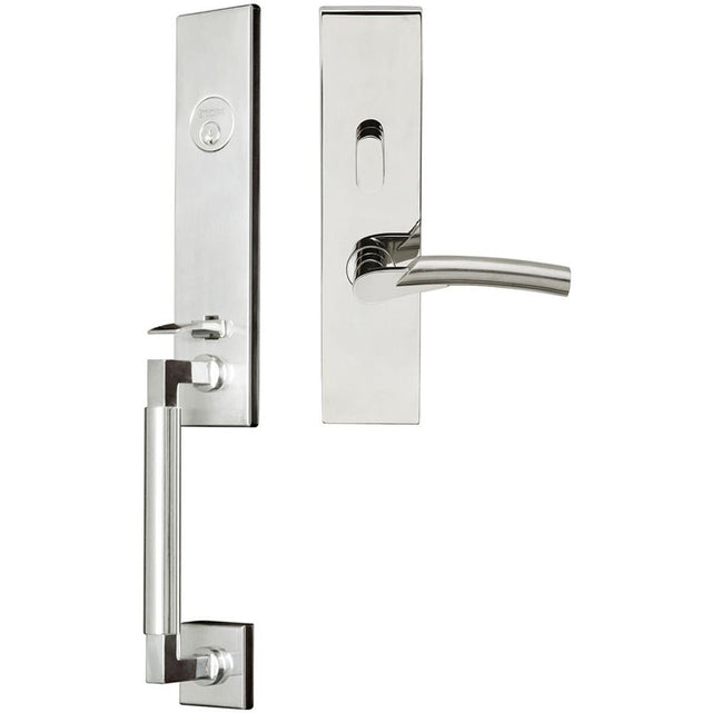 INOX - NY Handleset MT Mortise Phoenix Entry 2-3/4''  32 RHR - Polished Stainless Steel
