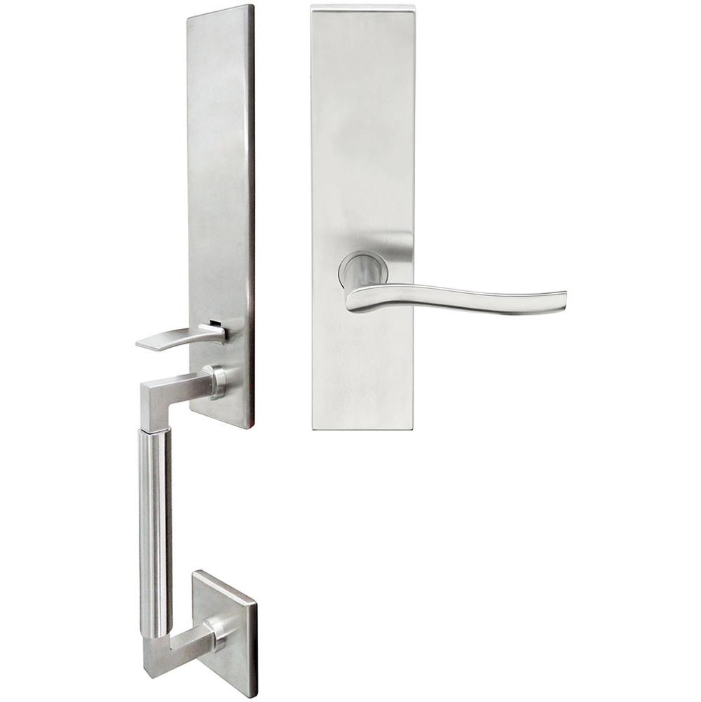 INOX - NY Handleset MT Mortise Waterfall Full Dummy 32D RH - Satin Stainless Steel