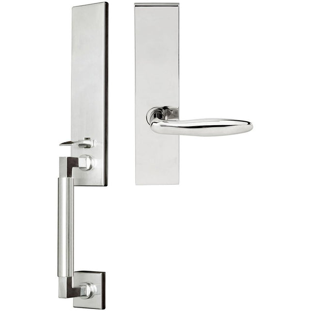 INOX - NY Handleset MT Mortise Summer Full Dummy 32 LH - Polished Stainless Steel