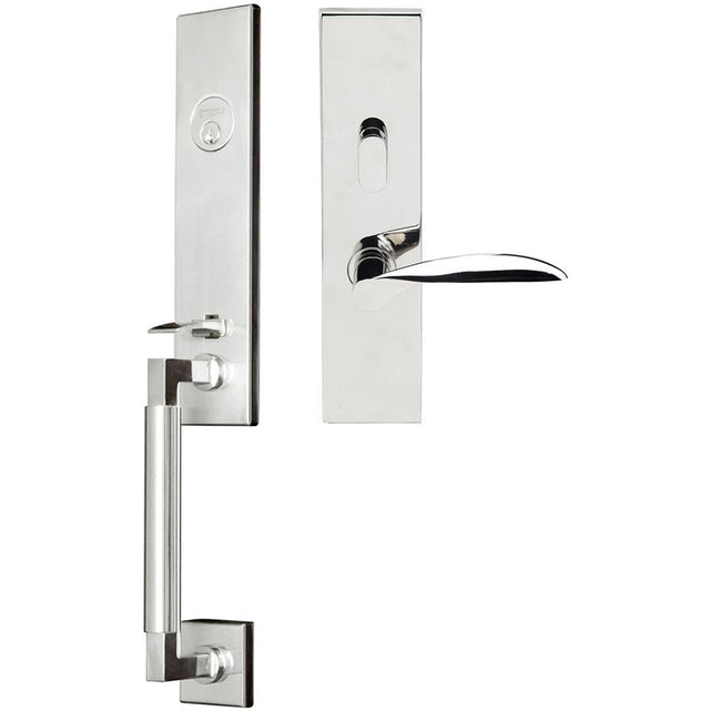 INOX - NY Handleset MT Mortise Stratus Entry 2-1/2''  32 LH - Polished Stainless Steel