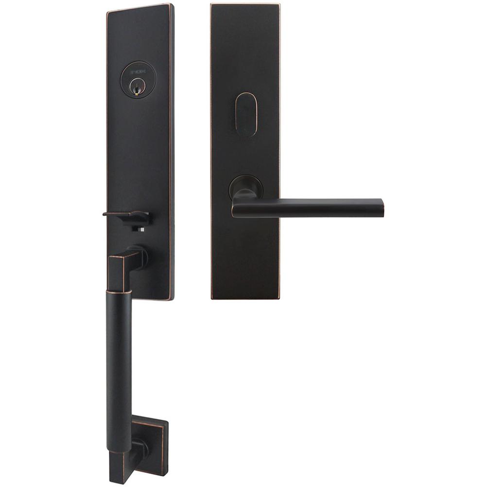 INOX - NY Handleset MT Mortise Sunrise Entry 2-3/4''  10B RHR - Oil Rubbed Bronze