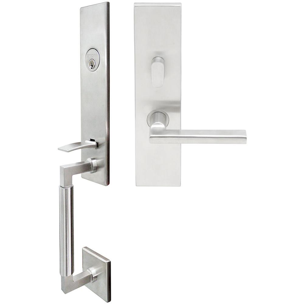 INOX - NY Handleset MT Mortise Sunrise Entry 2-1/2''  32D RHR - Satin Stainless Steel