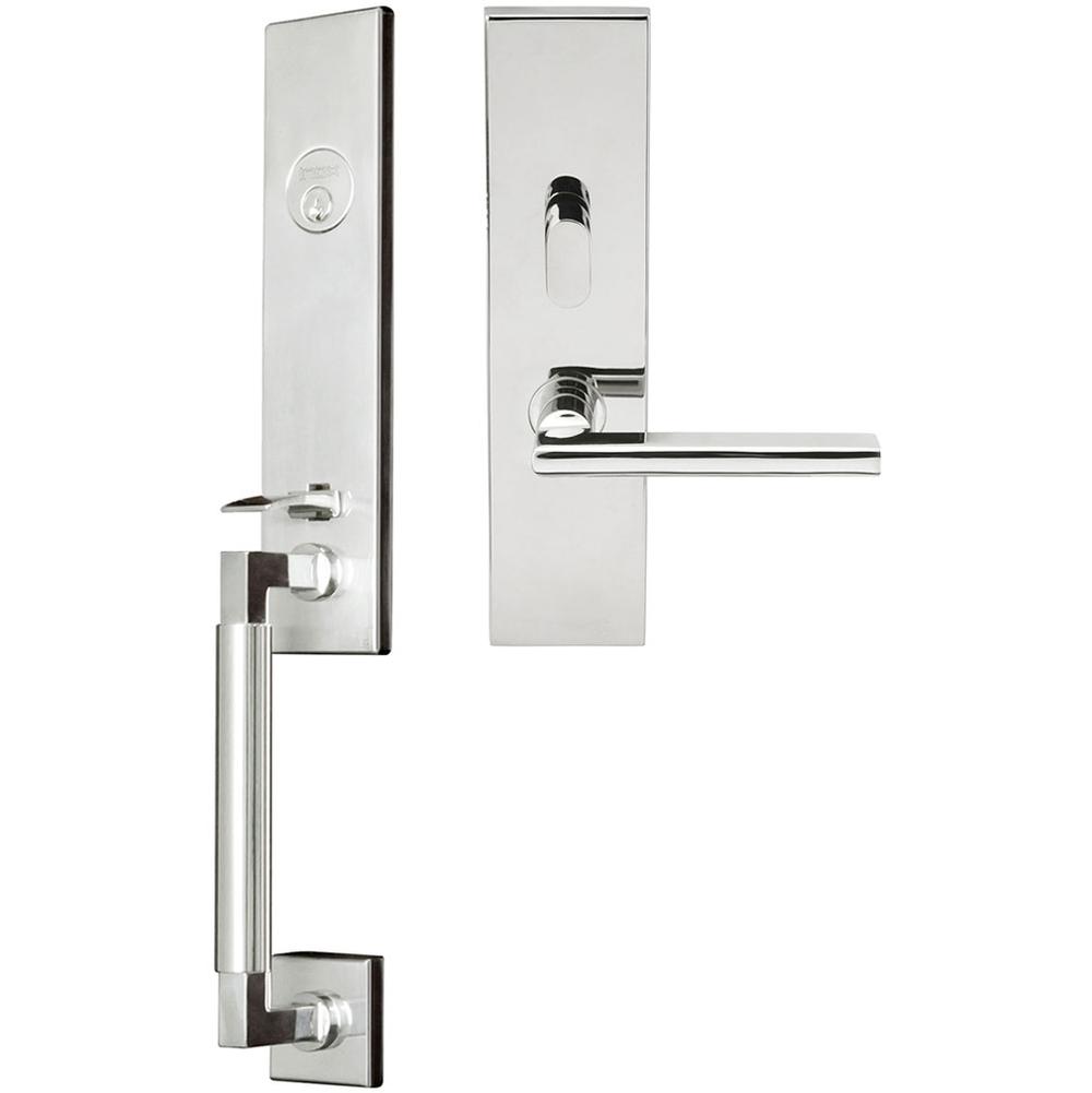 INOX - NY Handleset MT Mortise Sunrise Entry 2-1/2''  32 LH - Polished Stainless Steel