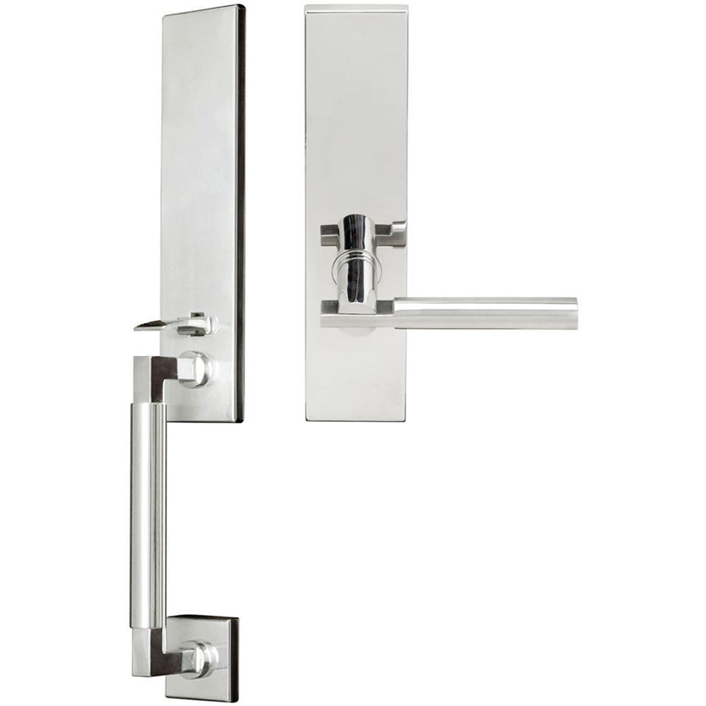 INOX - NY Handleset MT Mortise Sequoia Full Dummy 32 LH - Polished Stainless Steel