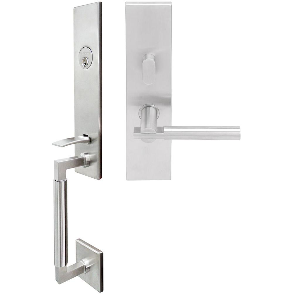 INOX - NY Handleset MT Mortise Sequoia Entry 2-1/2''  32D LHR - Satin Stainless Steel
