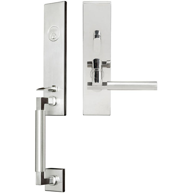 INOX - NY Handleset MT Mortise Sequoia Entry 2-3/4''  32 RHR - Polished Stainless Steel