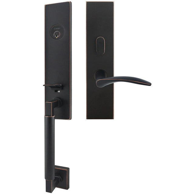 INOX - NY Handleset MT Mortise Crest Entry 2-1/2''  10B LH - Oil Rubbed Bronze