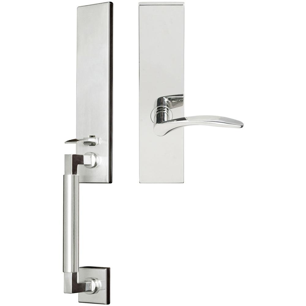 INOX - NY Handleset MT Mortise Crest Full Dummy 32 RH - Polished Stainless Steel