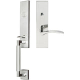 INOX - NY Handleset MT Mortise Crest Entry 2-3/4''  32 LHR - Polished Stainless Steel