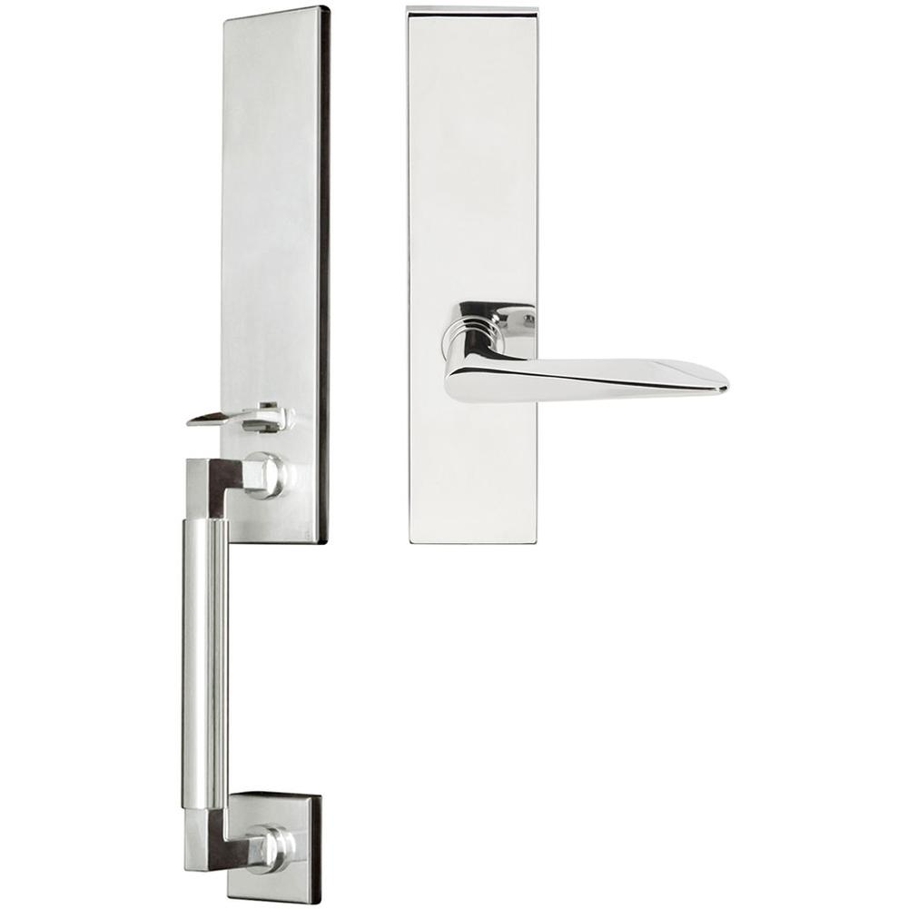 INOX - NY Handleset MT Mortise Ecco Full Dummy 32 LH - Polished Stainless Steel