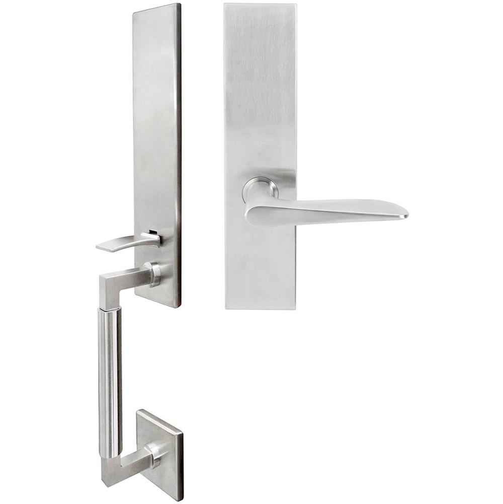 INOX - NY Handleset MT Mortise Ecco Full Dummy 32D RH - Satin Stainless Steel
