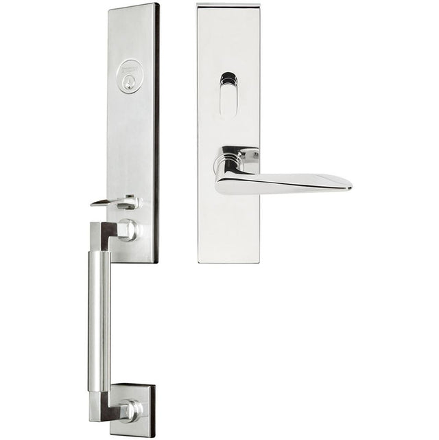 INOX - NY Handleset MT Mortise Ecco Entry 2-3/4''  32 RH - Polished Stainless Steel