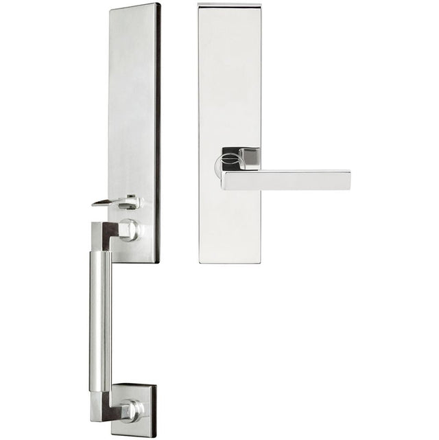 INOX - NY Handleset MT Mortise Tokyo Full Dummy 32 LH - Polished Stainless Steel