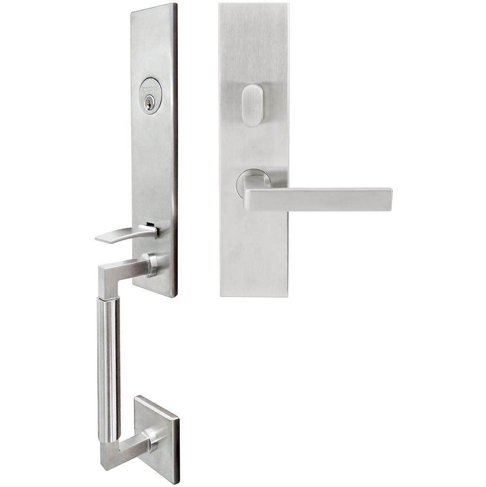 INOX - NY Handleset MT Mortise Tokyo Entry 2-3/4''  32D RH - Satin Stainless Steel