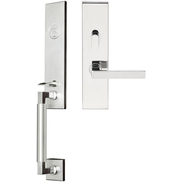 INOX - NY Handleset MT Mortise Tokyo Entry 2-3/4''  32 LH - Polished Stainless Steel