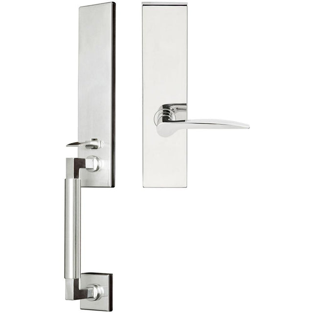 INOX - NY Handleset MT Mortise Toronto Full Dummy 32 LH - Polished Stainless Steel