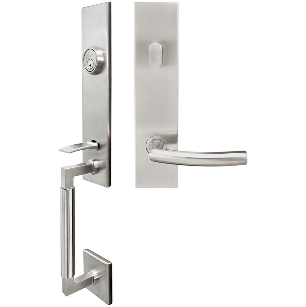 INOX - NY Handleset Tubular Oslo Entry 2-3/8''  32D RH - Satin Stainless Steel