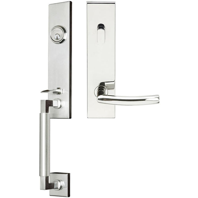 INOX - NY Handleset Tubular Oslo Entry 2-3/4''  32 RH - Polished Stainless Steel