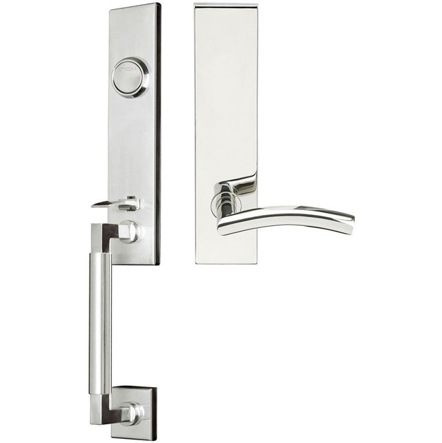 INOX - NY Handleset Tubular Brussels Full Dummy 32 LH - Polished Stainless Steel