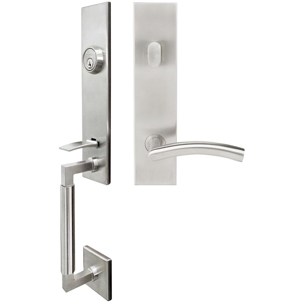 INOX - NY Handleset Tubular Brussels Entry 2-3/4''  32D RH - Satin Stainless Steel