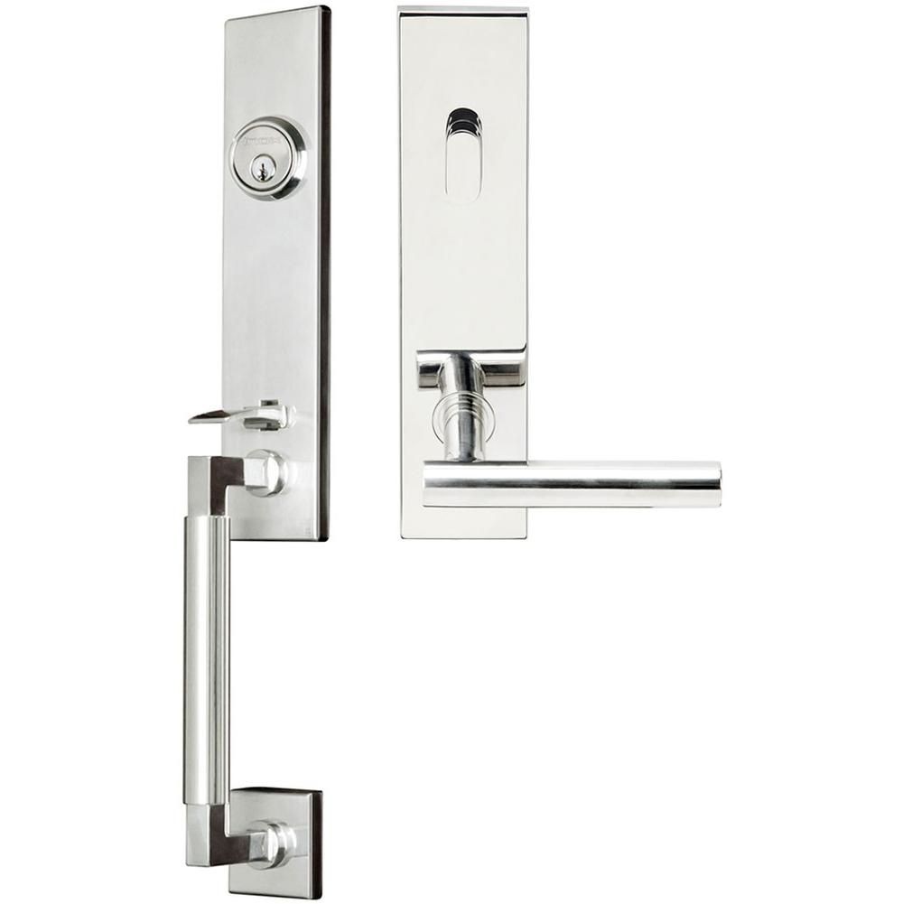 INOX - NY Handleset Tubular Copenhagen Entry 2-3/4''  32 LH - Polished Stainless Steel