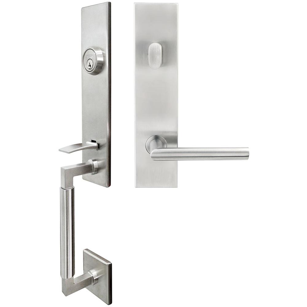 INOX - NY Handleset Tubular Stockholm Full Dummy 32D RH - Satin Stainless Steel