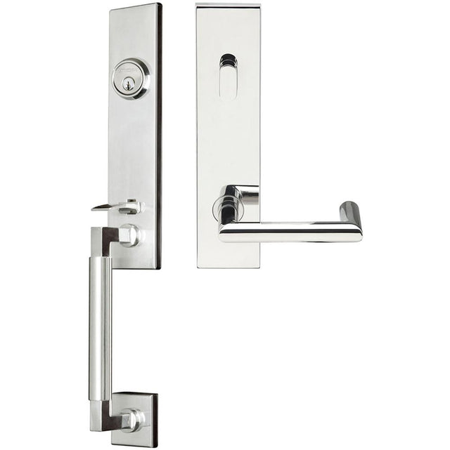 INOX - NY Handleset Tubular Stuttgart Entry 2-3/8''  32 LH - Polished Stainless Steel