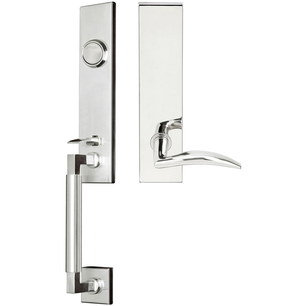 INOX - NY Handleset Tubular Air-stream Full Dummy 32 LH - Polished Stainless Steel