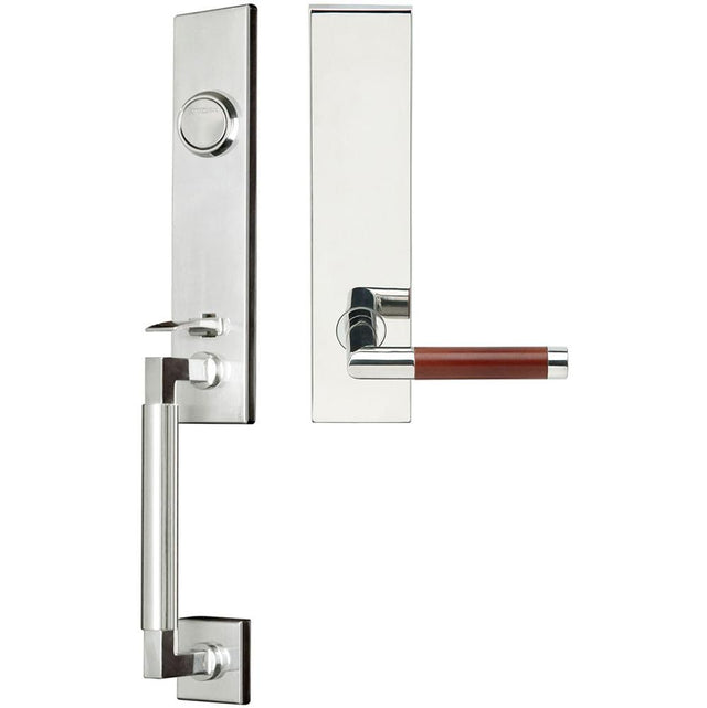 INOX - NY Handleset Tubular Cabernet Full Dummy 32 LH - Polished Stainless Steel