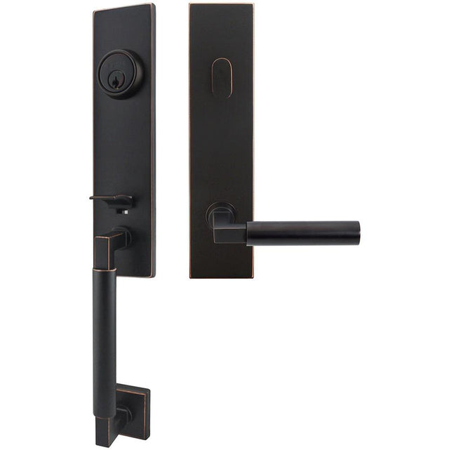 INOX - NY Handleset Tubular Aurora Entry 2-3/4''  10B LHR - Oil Rubbed Bronze