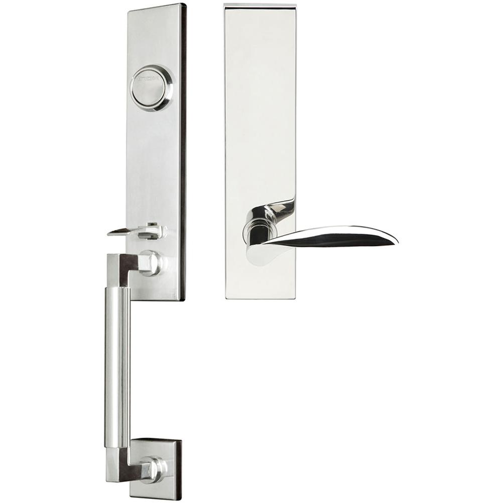 INOX - NY Handleset Tubular Stratus Full Dummy 32 LH - Polished Stainless Steel