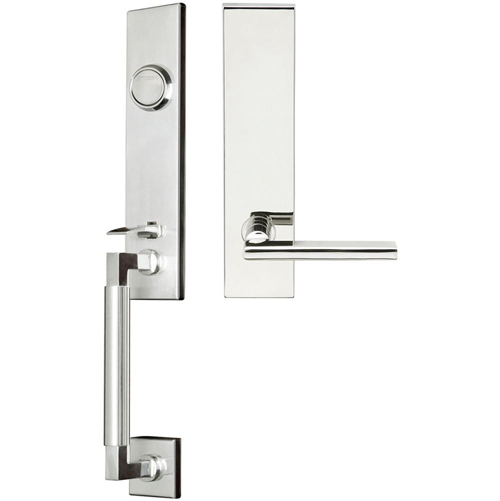 INOX - NY Handleset Tubular Sunrise Full Dummy 32 RH - Polished Stainless Steel