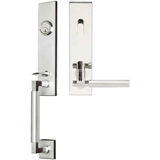 INOX - NY Handleset Tubular Sequoia Entry 2-3/8''  32 LH - Polished Stainless Steel