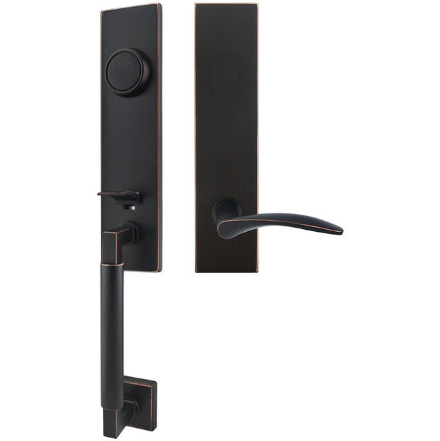 INOX - NY Handleset Tubular Crest Entry 2-3/8''  10B RH - Oil Rubbed Bronze