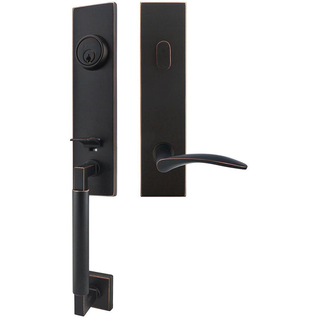 INOX - NY Handleset Tubular Crest Entry 2-3/4''  10B LH - Oil Rubbed Bronze