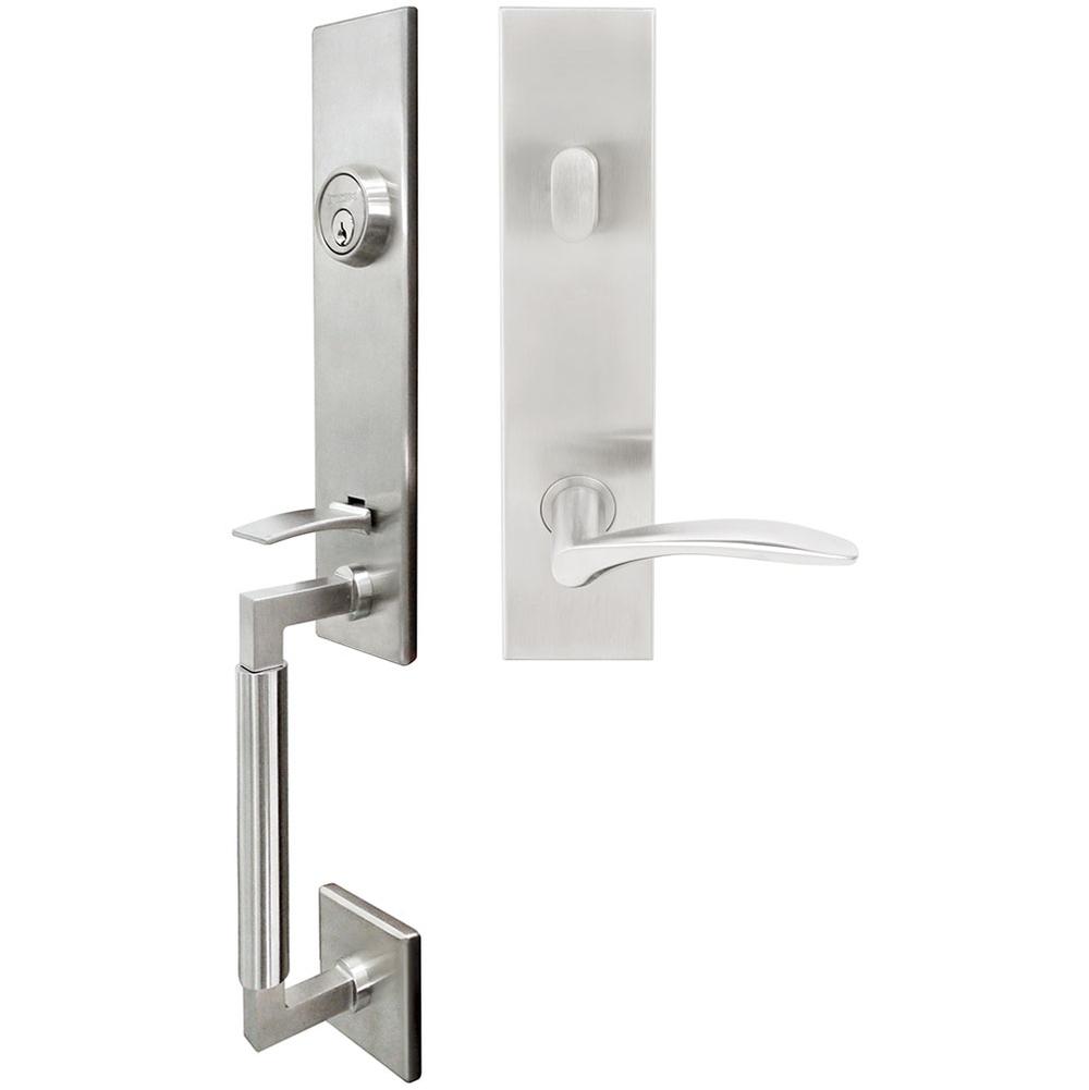 INOX - NY Handleset Tubular Crest Entry 2-3/4''  32D RHR - Satin Stainless Steel