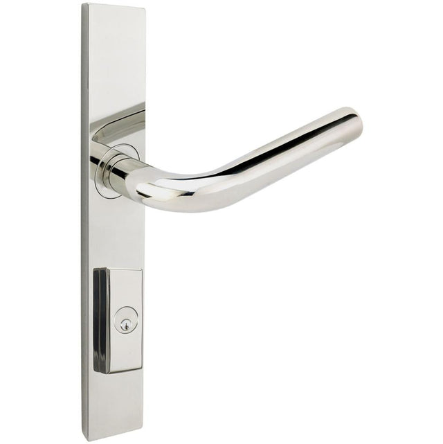 INOX - MU Multipoint 101 Cologne US Entry Lever High US32 LH - Polished Stainless Steel