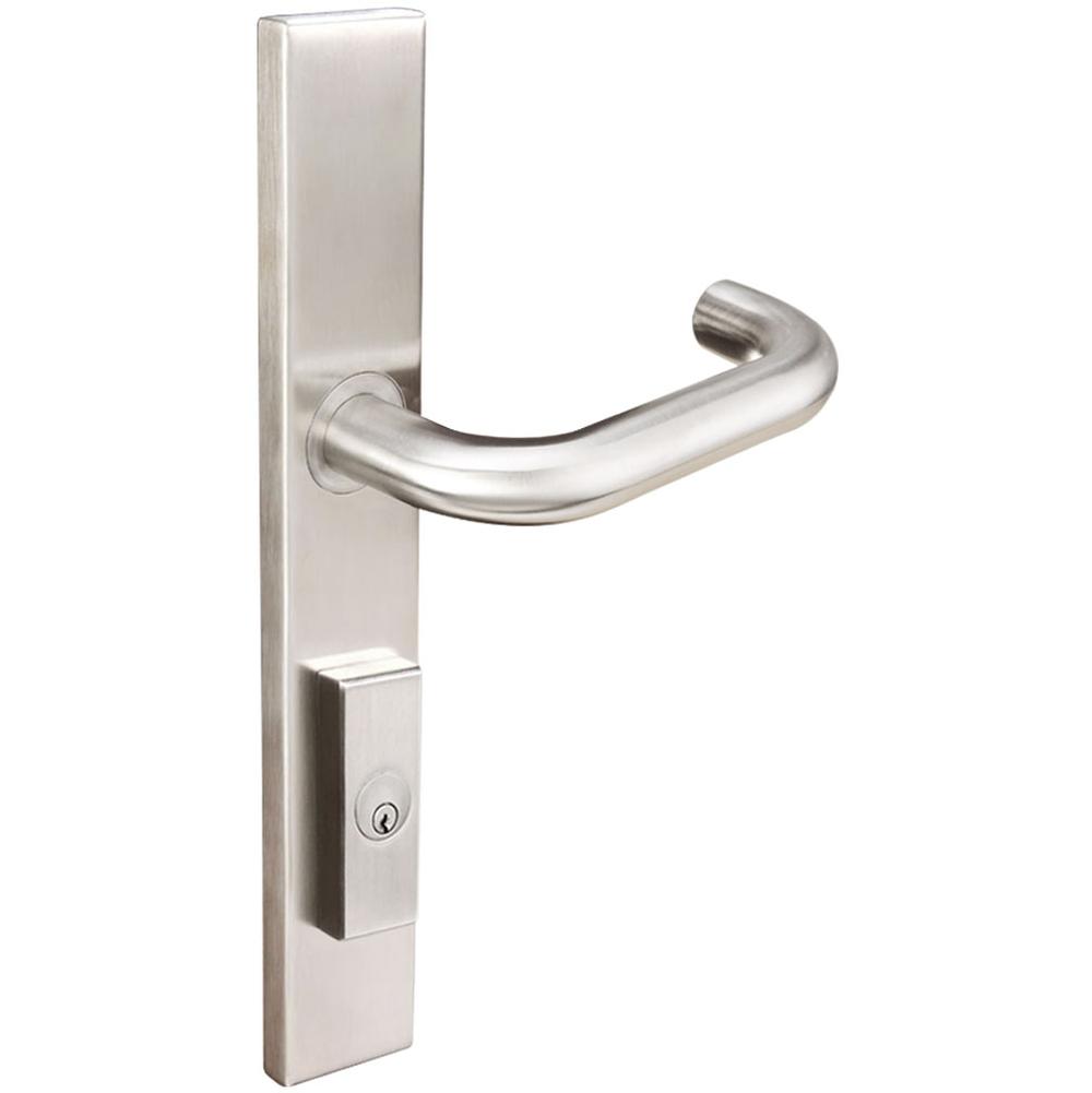 INOX - MU Multipoint 102 Munich US Entry Lever High US32D RH - Satin Stainless Steel
