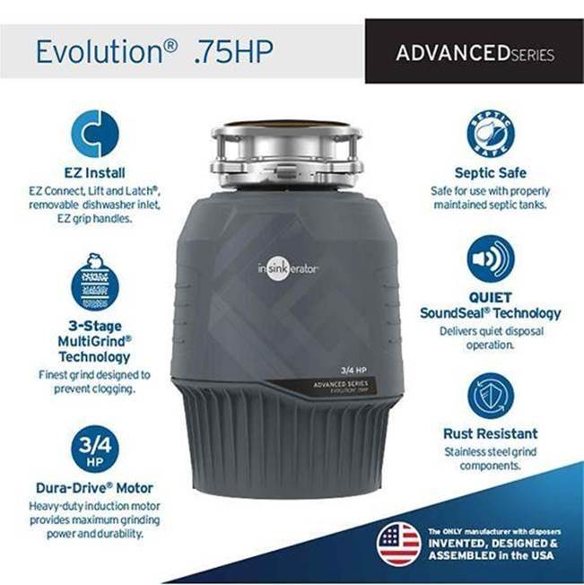 InSinkErator - Evolution .75HP Garbage Disposal