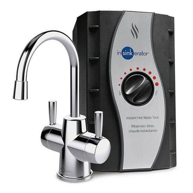 InSinkErator - HOT250 Instant Hot Cold Water Dispenser System, 2-Handle Drinking Water Faucet with 2/3-Gallon, Stainless Steel Tank